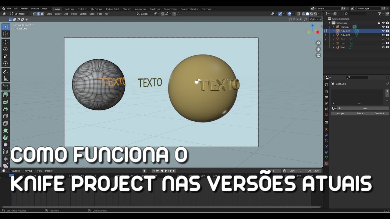 BLENDER 3D - COMO FUNCIONA O KNIFE PROJECT NAS VERSÕES ATUAIS