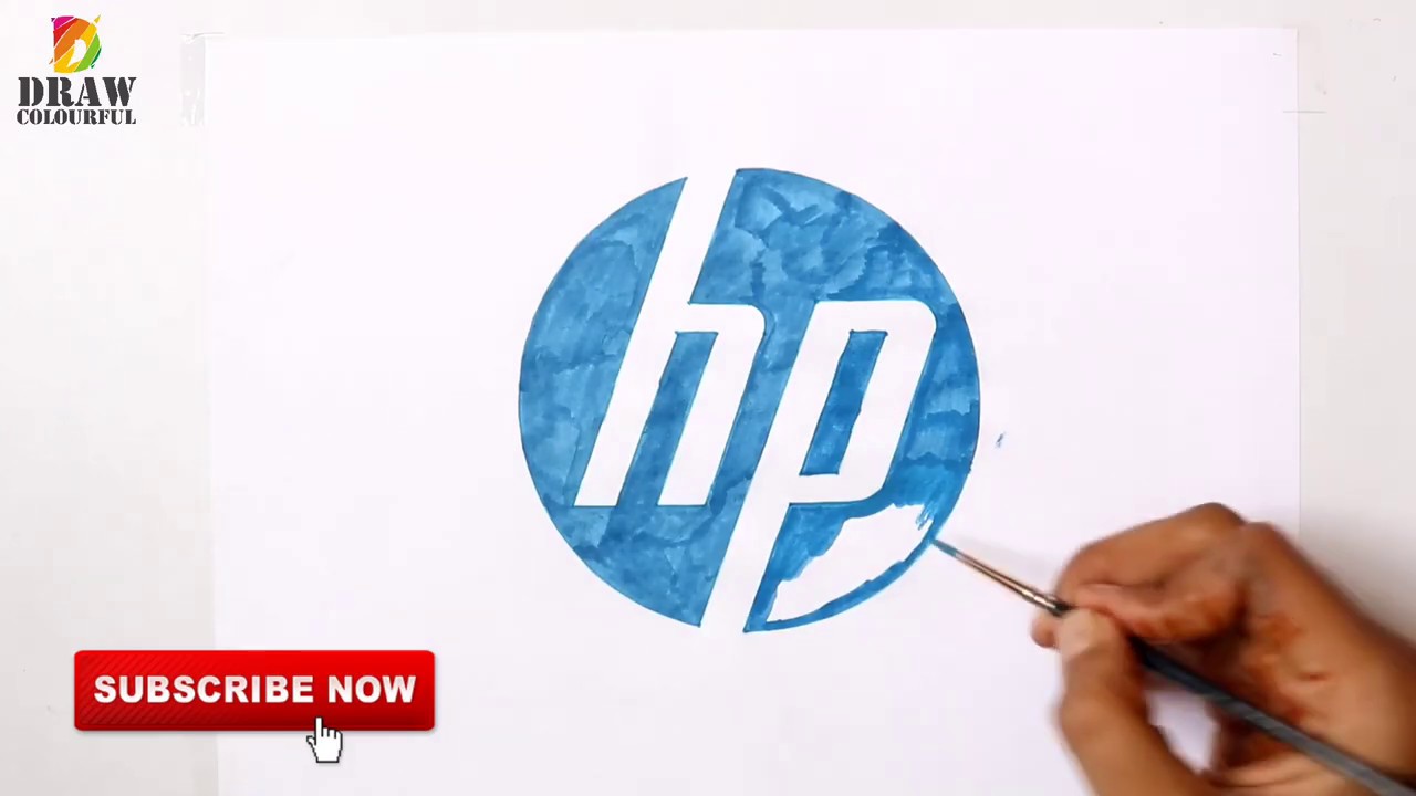 How to draw hp logo with water colour / draw / art / logos
