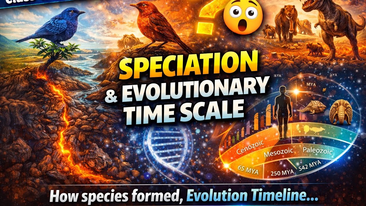 Speciation & Evolutionary Time Scale | Class 12 Biology Evolution Chapter