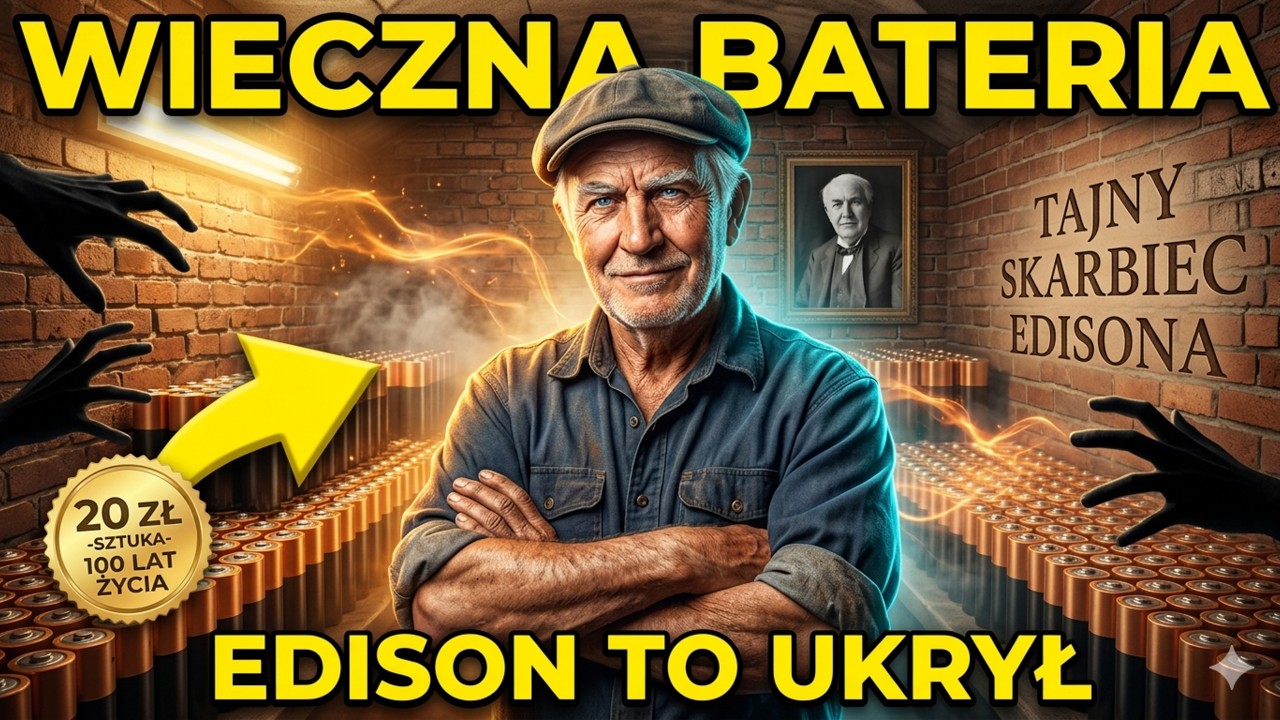 Zbuduj wieczną baterię za grosze. Zapomniany sekret Edisona z 1901 roku.