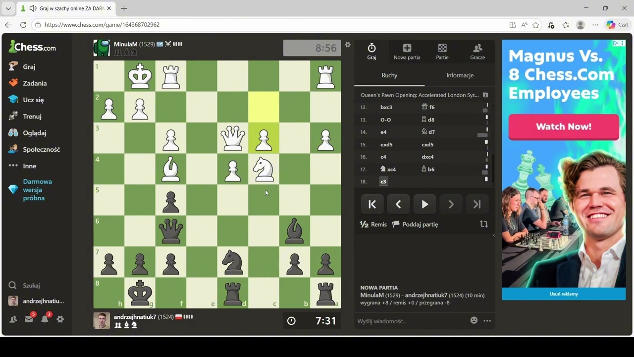 Droga do 1600 elo, chess.com #26