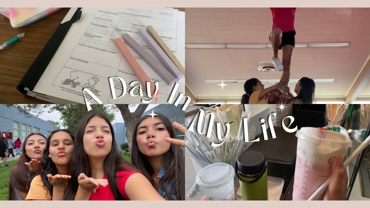 DAY IN MY LIFE VLOG | school, cheer practice, Starbucks, with friends!