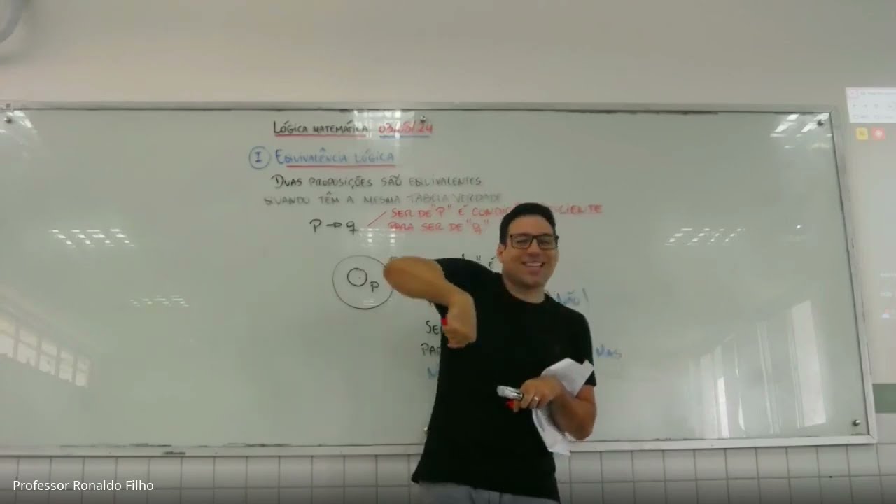 LÓGICA MATEMÁTICA: EQUIVALÊNCIA LÓGICA (PARTE 3) I SUFICIENTE x NECESSÁRIO NA PROPOSIÇÃO CONDICIONAL