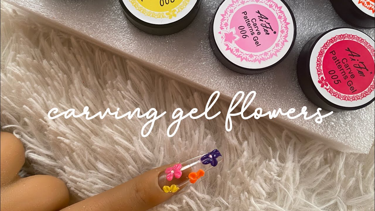 3D Flowers | No Acrylic | No Monomer | Carving Gel 🌸