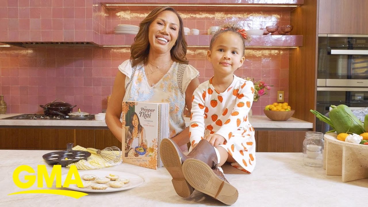 Chrissy Teigen’s mom makes her signature tiny Thai Coconut Pancakes | GMA