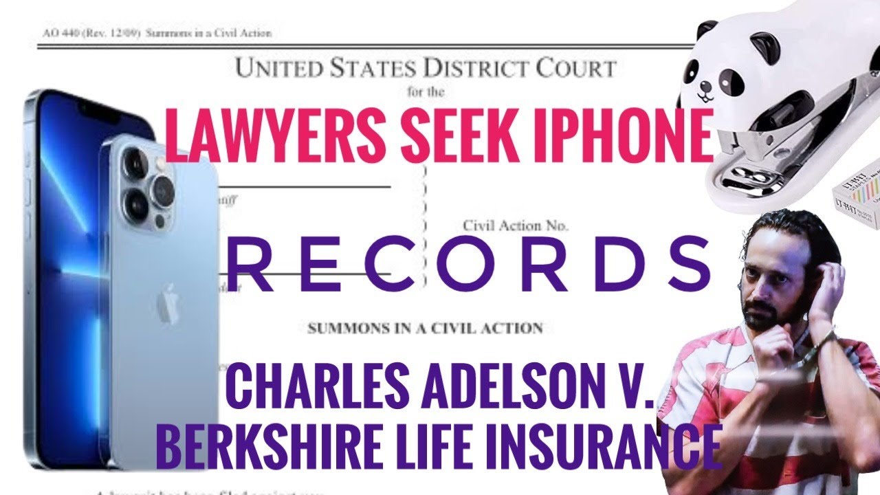 Insurance Lawyers seek Apple iPhone Records in Dr. Charlie Adelson Lawsuit