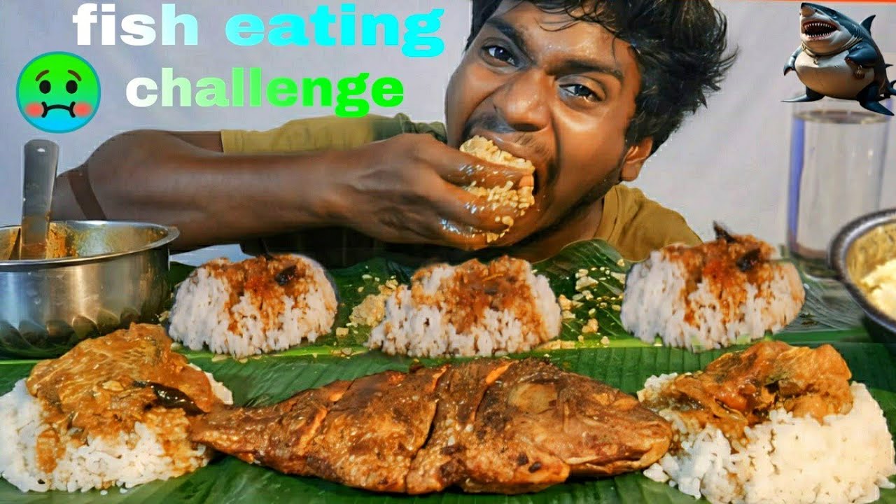 fish fry in rice gravy eating challenge in One Man Army