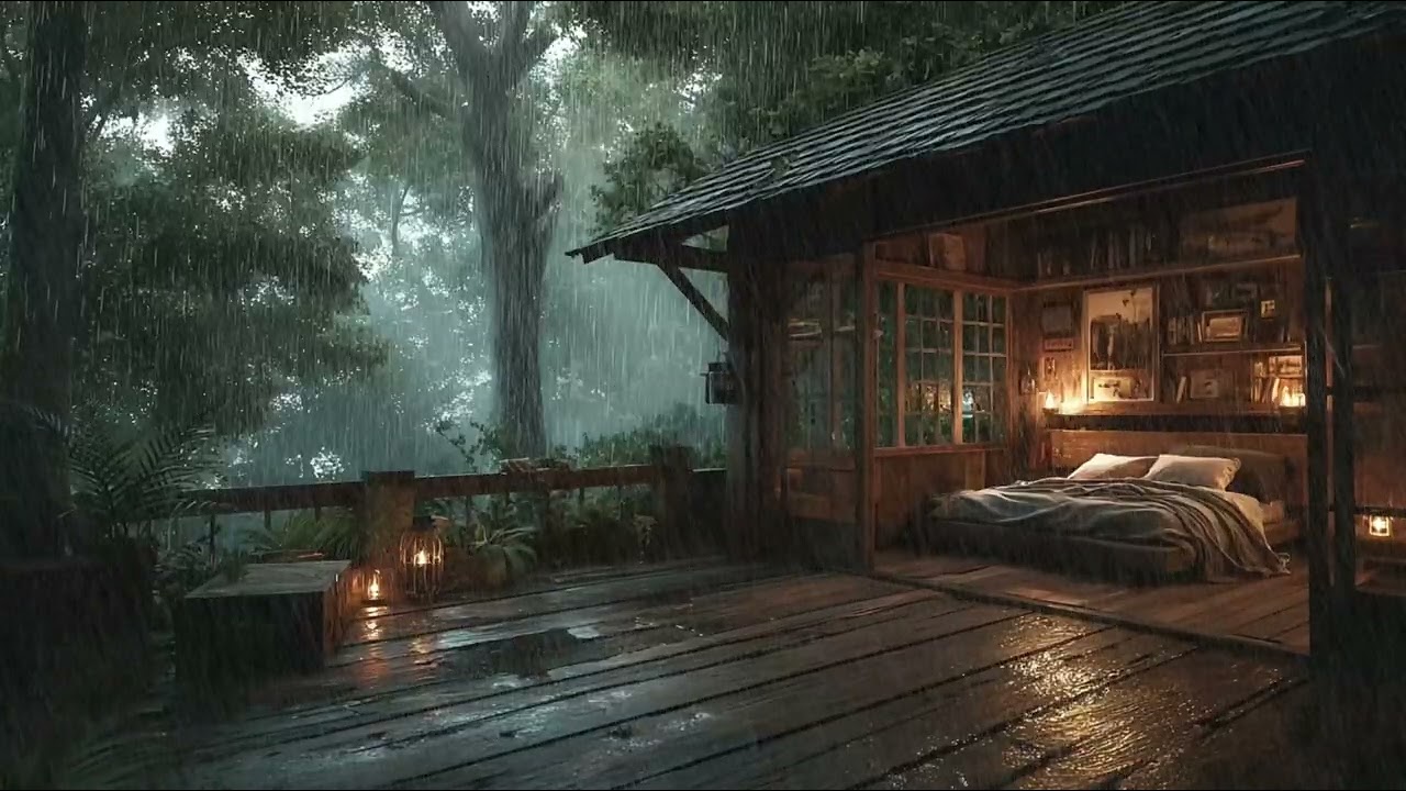 Forest Rain at Night for Deep Sleep | Calm Nature Sounds, Stress Relief, Relaxation & Better Sleep