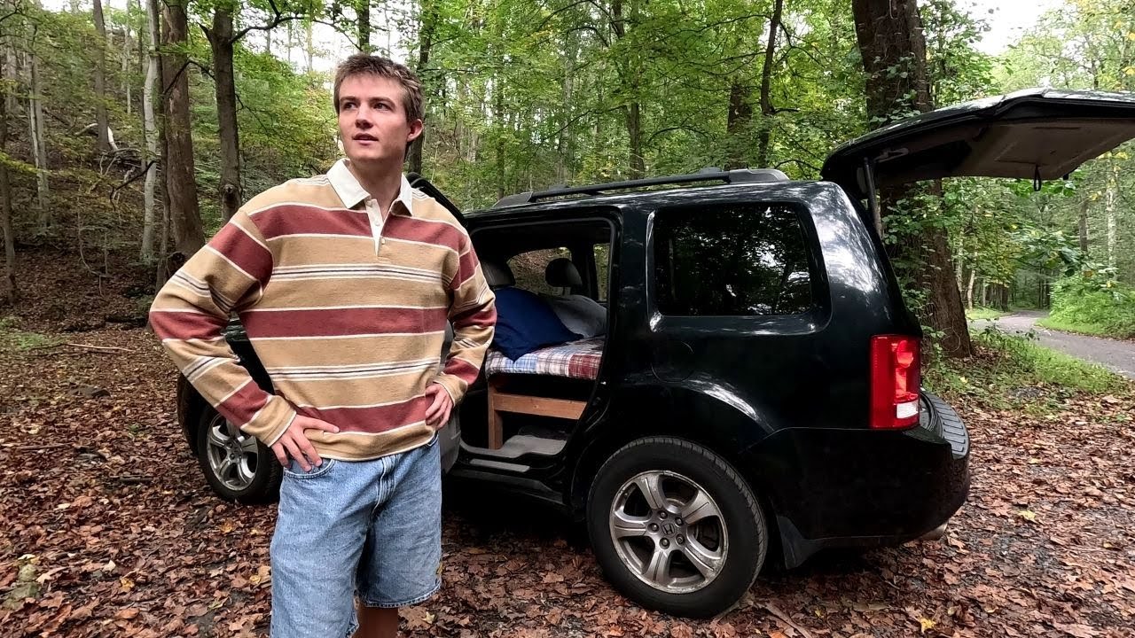 Honda Pilot SUV Camper Conversion Tour | Простая сборка своими руками менее чем за 100 долларов