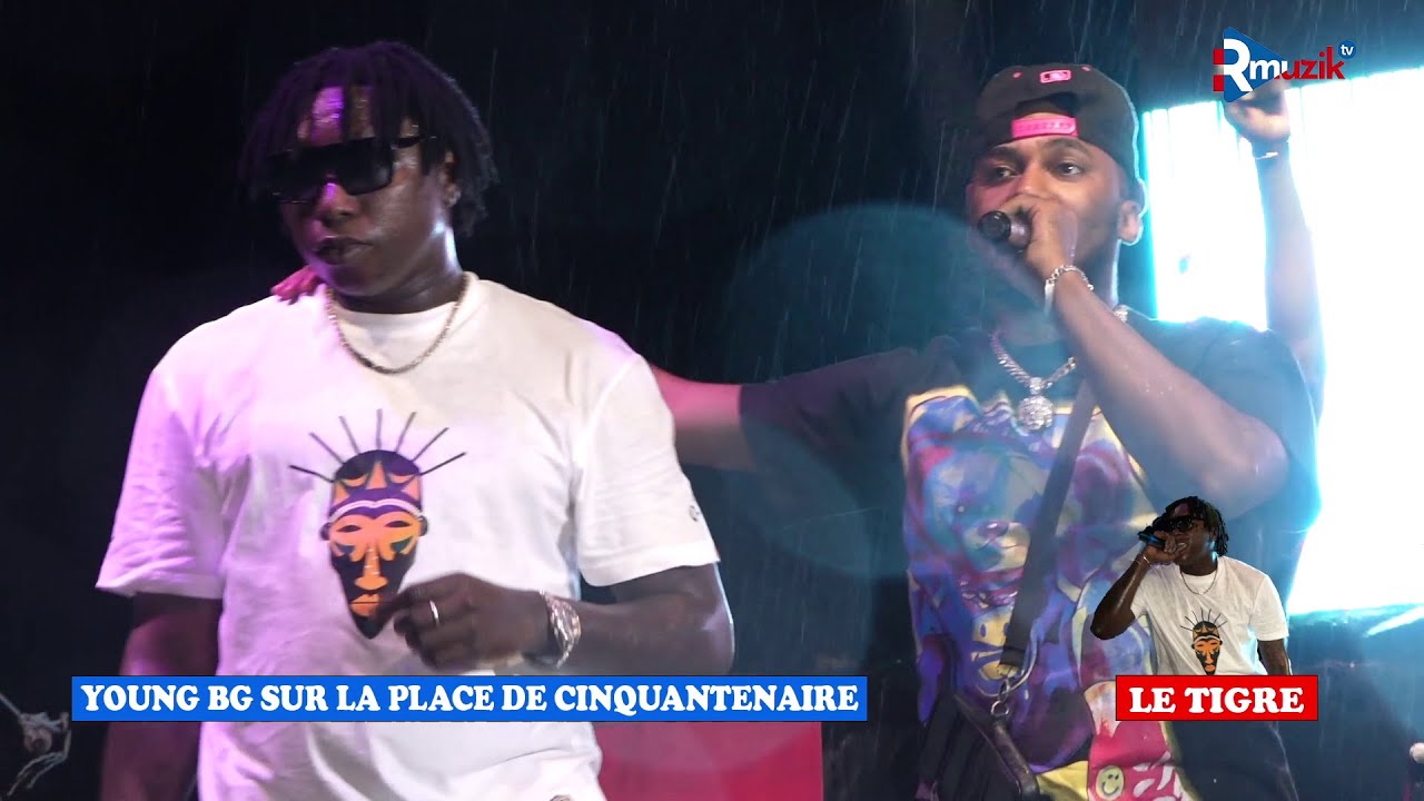 Concert de Young BG Sous la Pluie sur la place de cinquantenaire