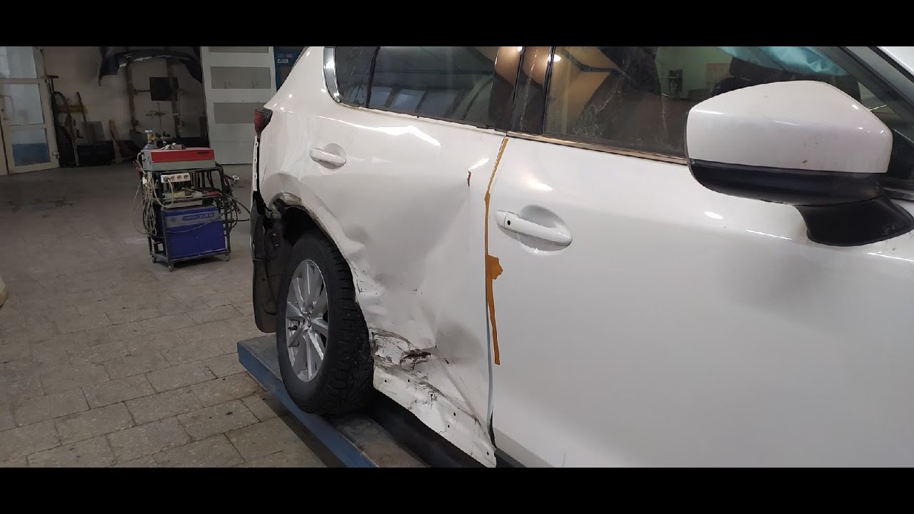 Ремонт после бокового удара Mазда CX5.