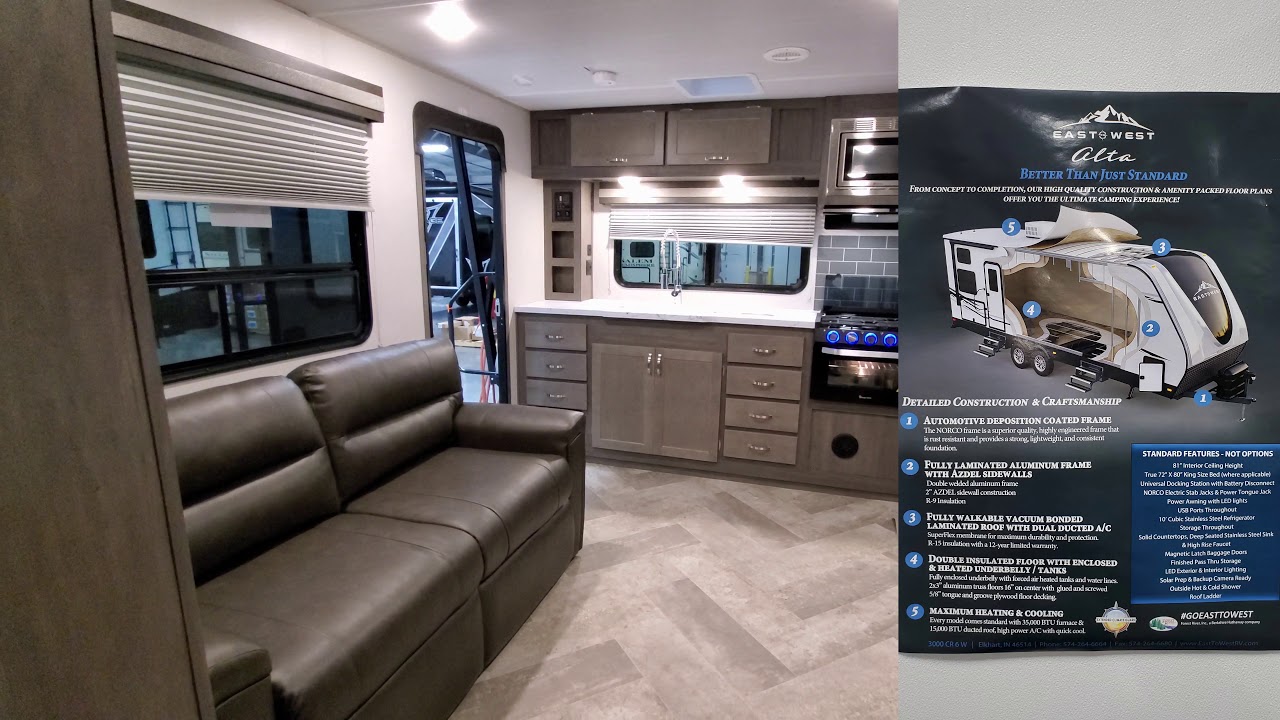 Rear Kitchen Couples Travel Trailer 2020 Alta 2350KRK by East to West @ Couchs RV Nation a RV Tour