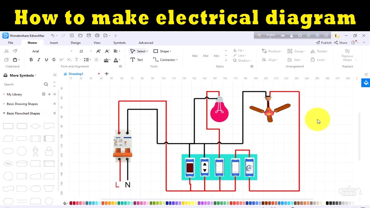 How to make electrical diagram EdrawMax