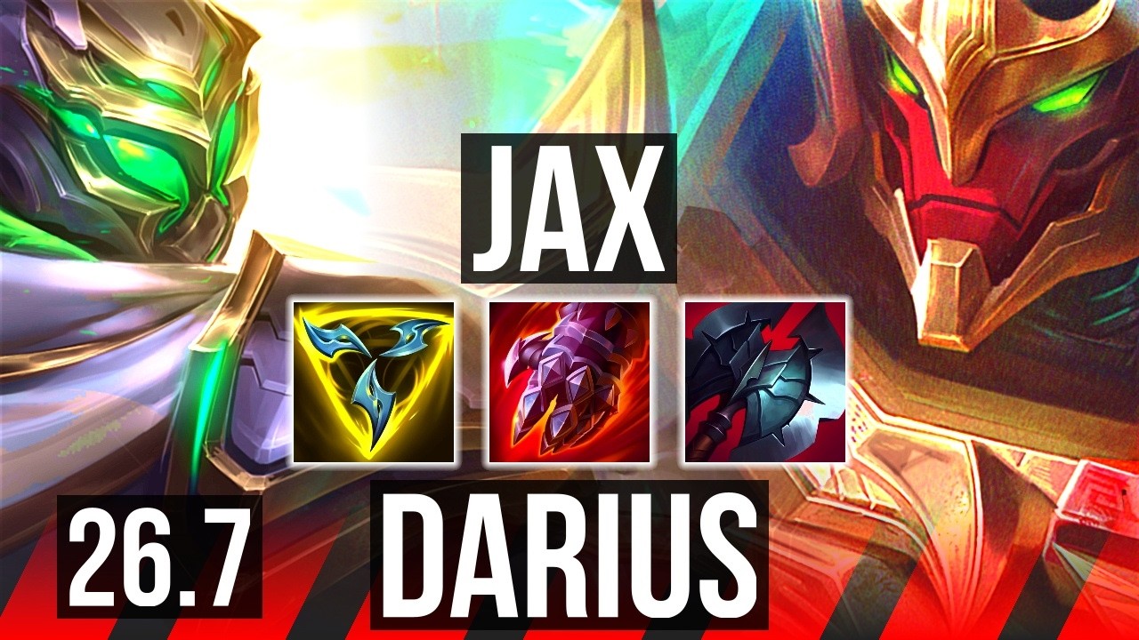 JAX vs DARIUS (TOP) | Good KDA: 8/1/5 | KR Master | 26.7