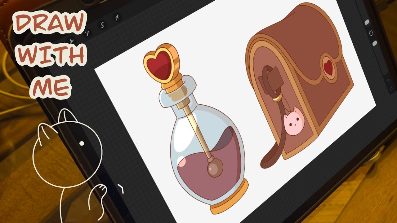 Draw With Me I Simple Potion Bottle & Bag
