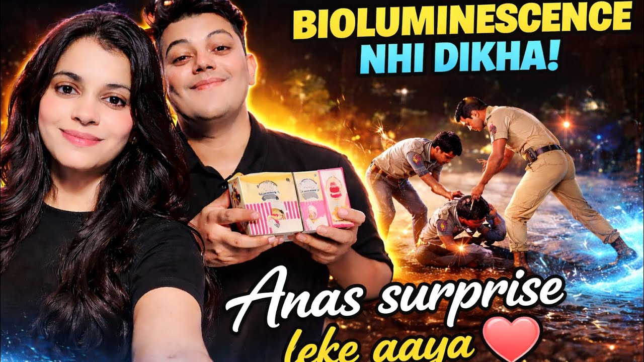 BIOLUMINESCENCE FAIL! 😱Beach par police ka drama!Anas ka surprise ❤️