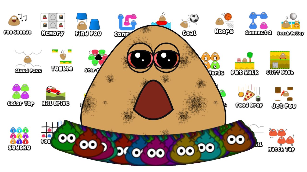 POU MINI GAMES 24 HORAS | Pou Vlogs