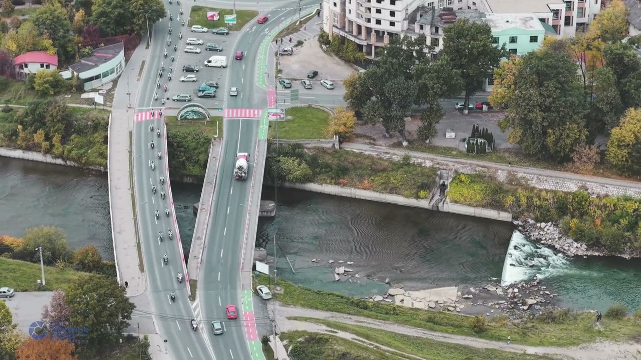 Filmare aeriană a motocicliștilor turdeni, în cadrul campaniei 