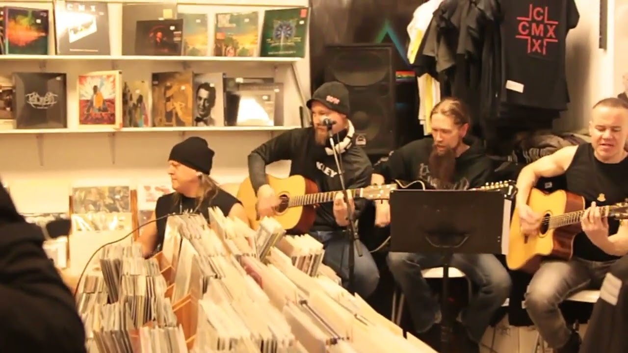 ENSIFERUM - Token Of Time - Live Acoustic @ Levykauppa Äx 20.02.2015 Helsinki