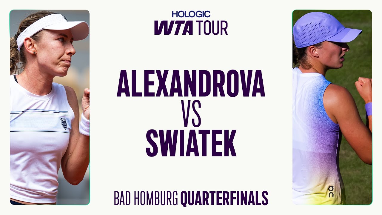 Ekaterina Alexandrova vs. Iga Swiatek | Bad Homburg Quarterfinals | WTA Match Highlights