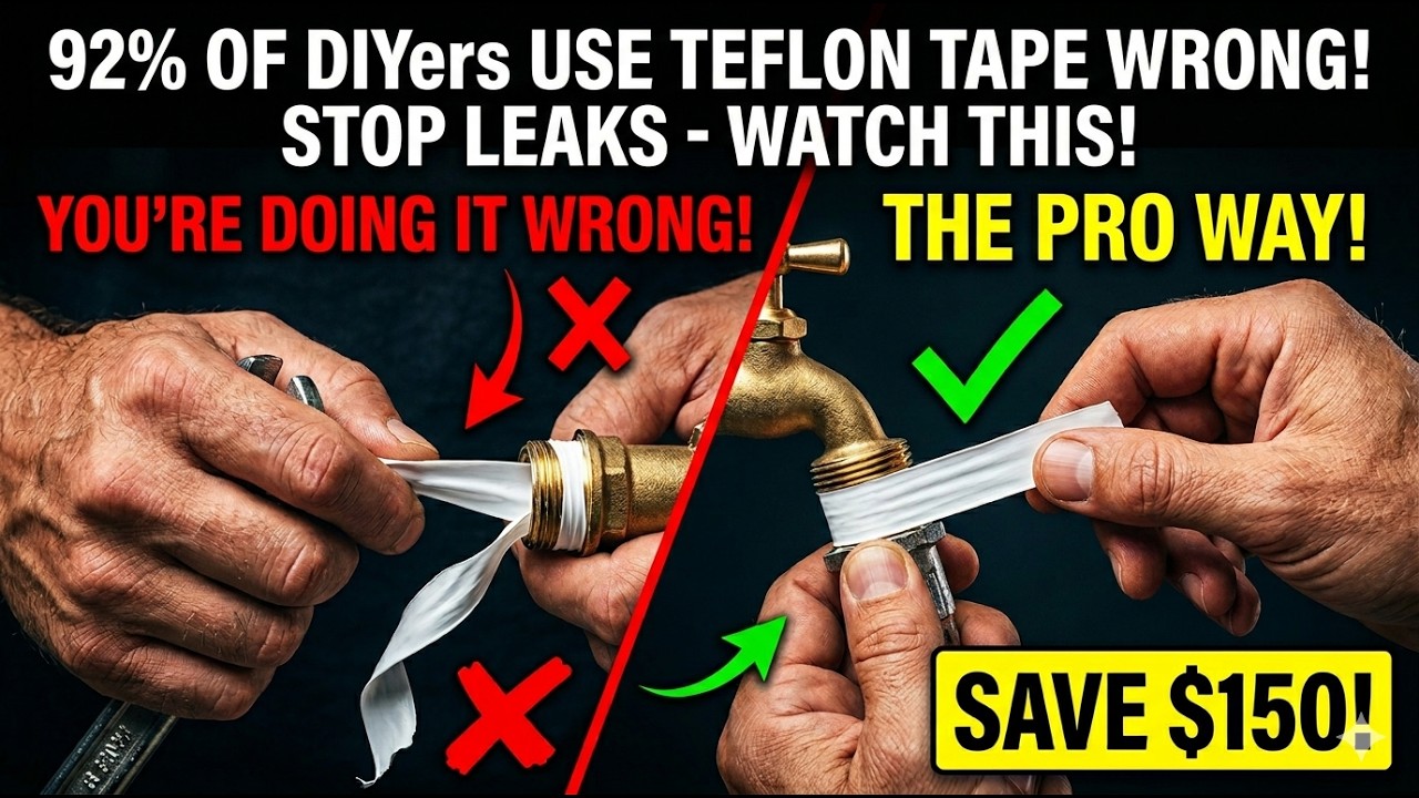 92% of DIYers Use Teflon Tape Wrong Why Plumbing Threads Leak