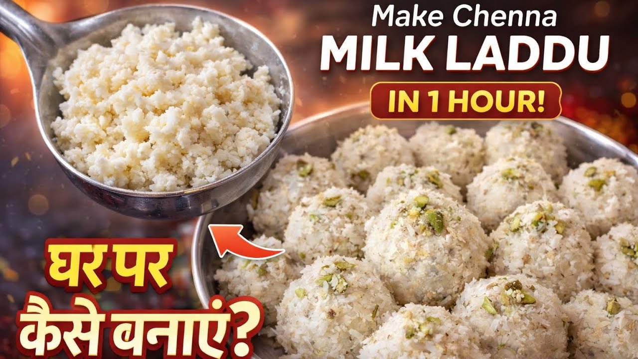 Chenna Milk Ladoo Kaise Banaye | Sirf 4 Ingredients Se Mithai #MithaiRecipe #HomemadeSweet