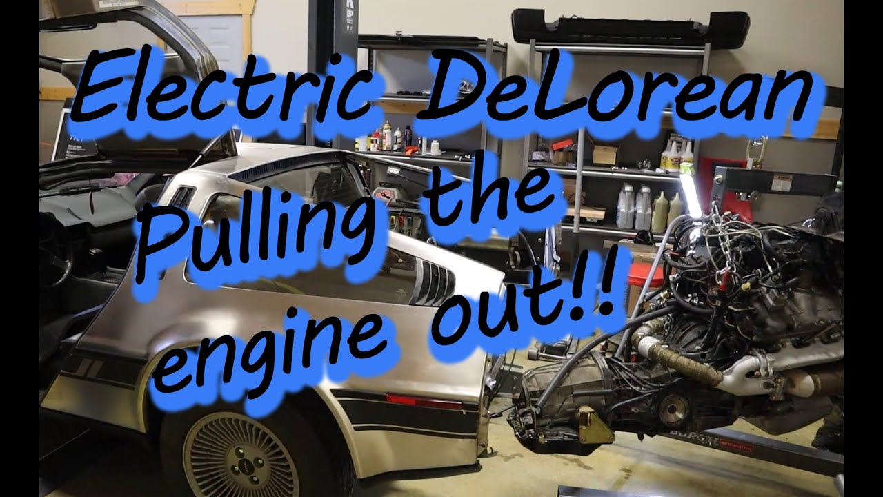 Electric DeLorean - Pulling the engine out!