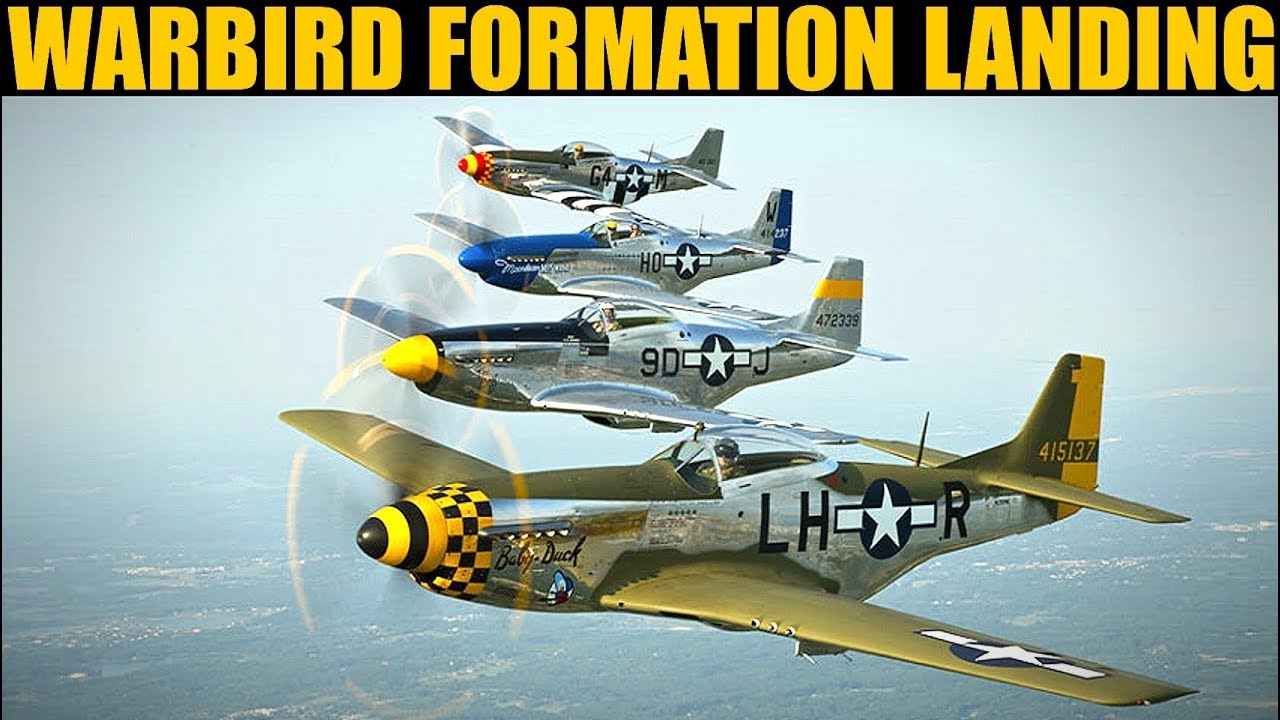 BEAUTIFUL 12xPlane Warbird Formation Landing | DCS WORLD