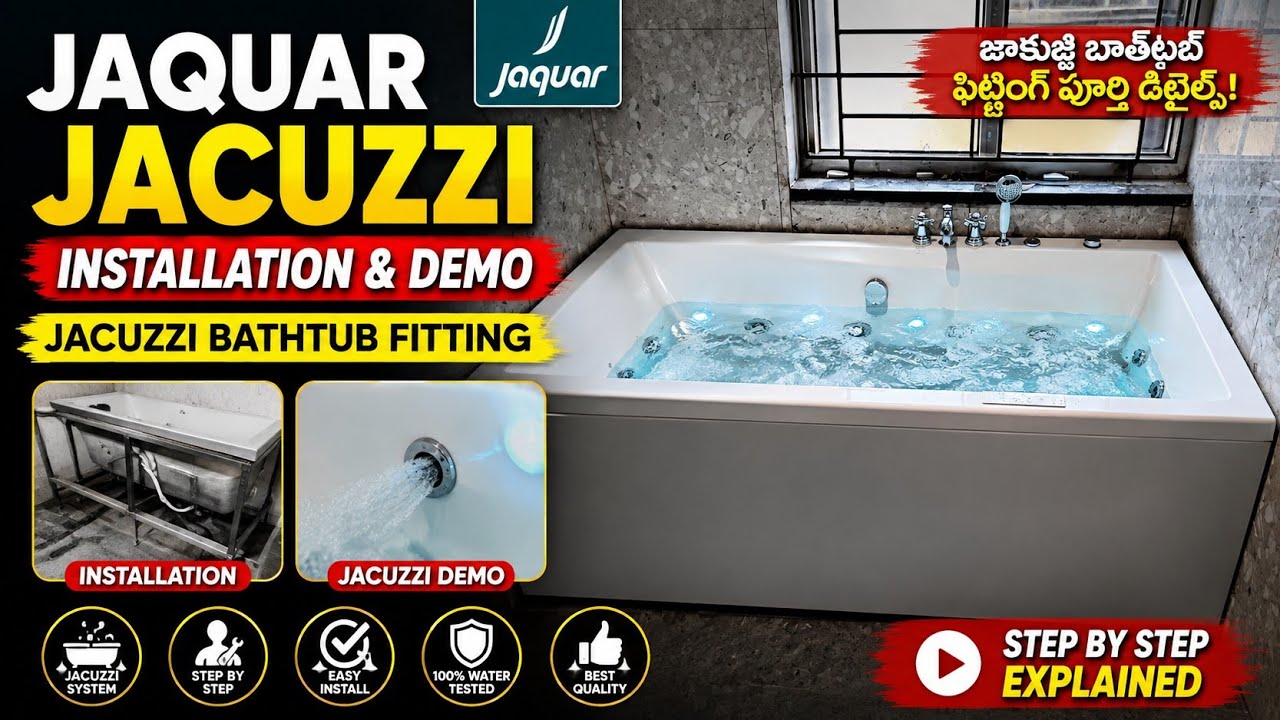 Jaquar jacuzzi installation & demo || jacuzzi bathtub fitting