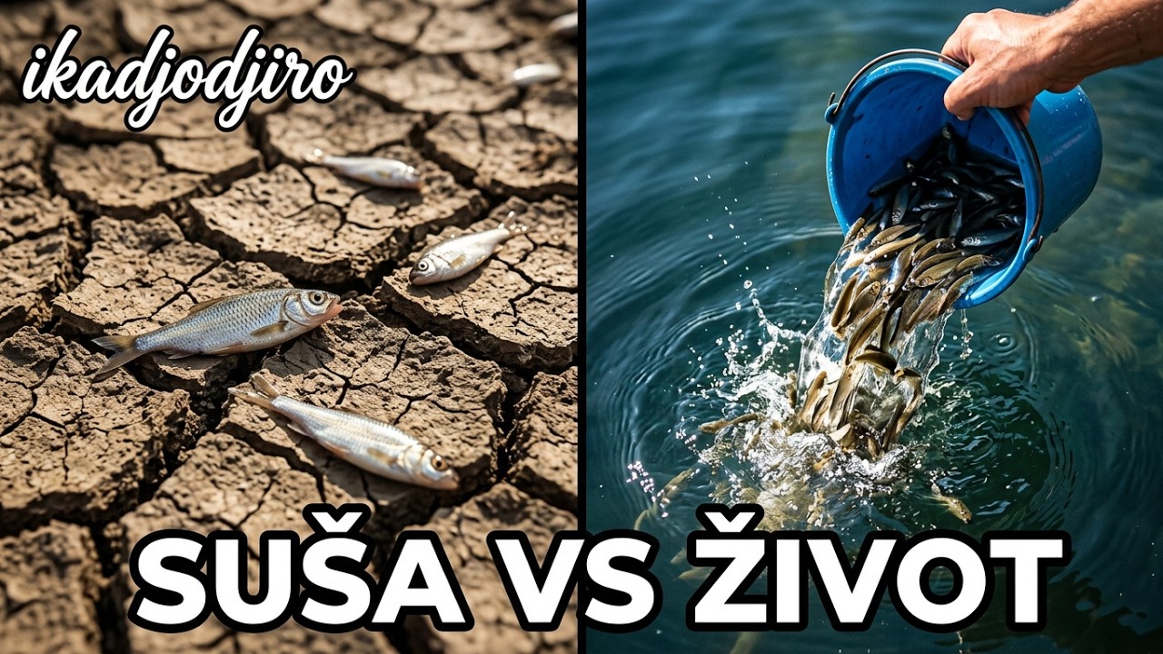Spasavanje riblje mladji od suse - Saving young fish from drought