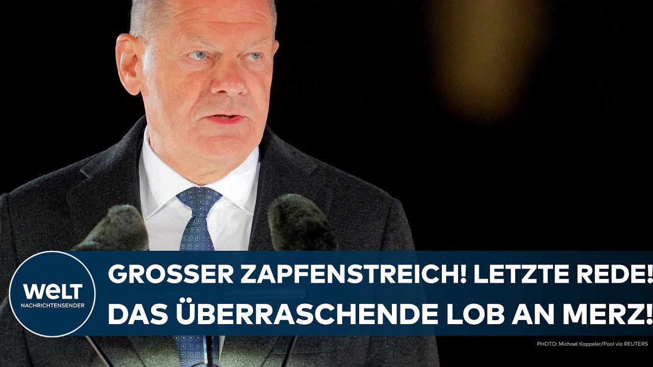 OLAF SCHOLZ: Großer Zapfenstreich in Berlin! Überraschung! Wohlwollende Worte an Friedrich Merz