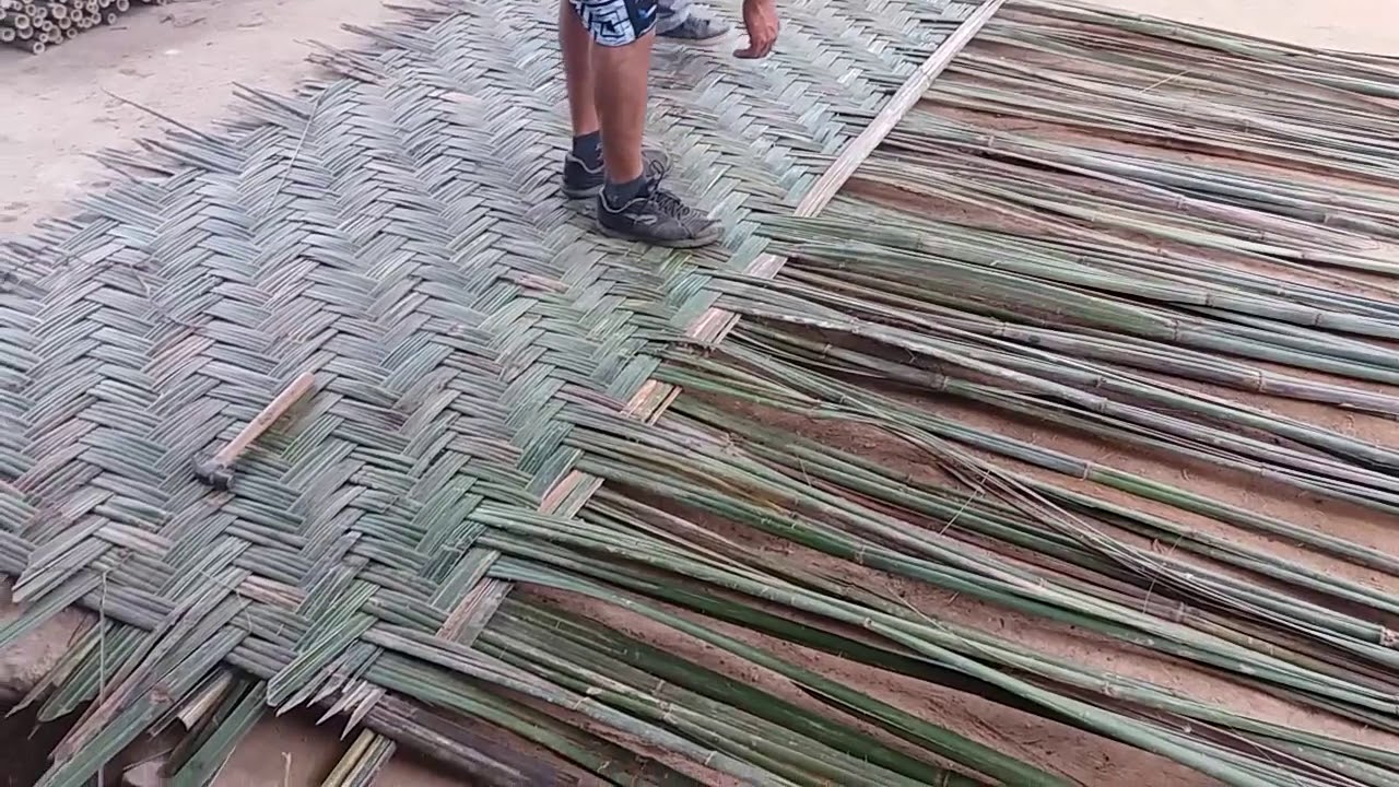 Aprenda a trançar em escama forro de bambu taquara