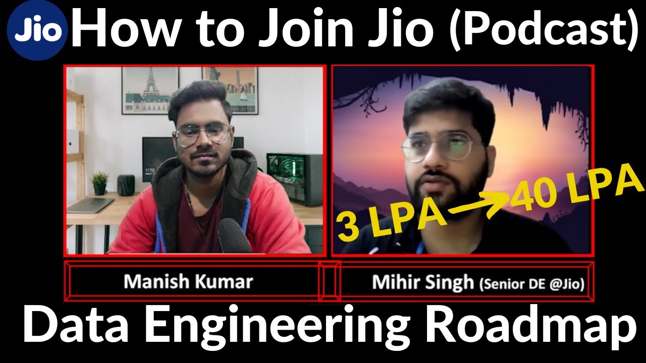 3 LPA to 40 LPA | Data engineering roadmap | How to get into Jio