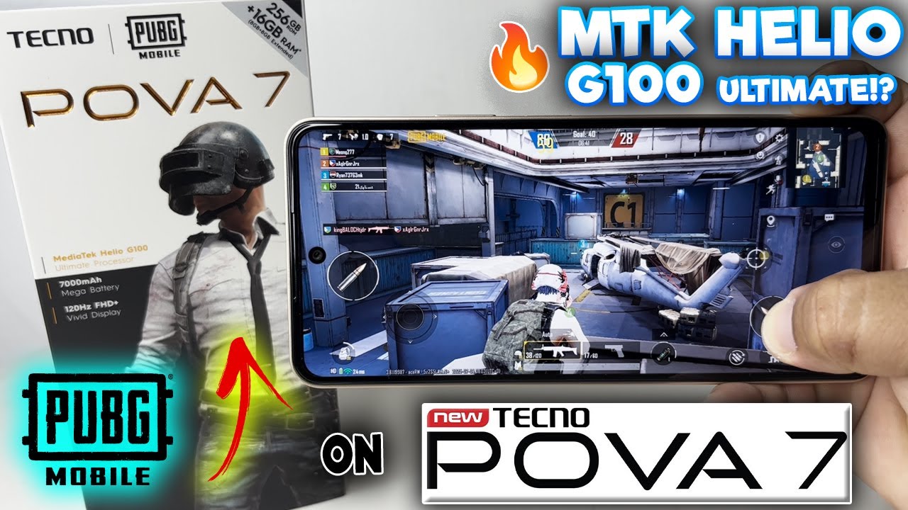 PUBG Mobile Game Test on Tecno Pova 7 [8/256] | HELIO G100 Ultimate PERFORMANCE? PUBG PHONE OF 2025!