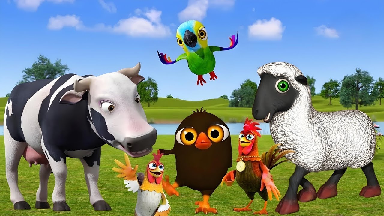 Toro vs Tractor 🚜🐂 | El Pollito Escapa en la Granja | 3D Farm Adventure