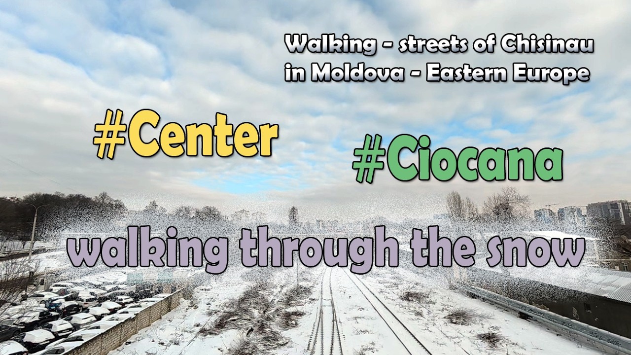 Ciocana to Center walking through the snow #walking #mims 262 #Chisinau #Moldova February 19 2026