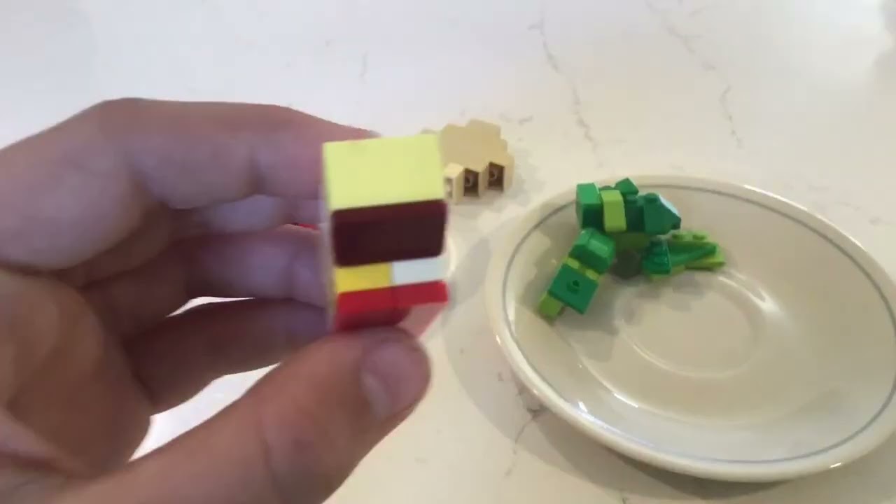 Lego food apples lettuce and chips