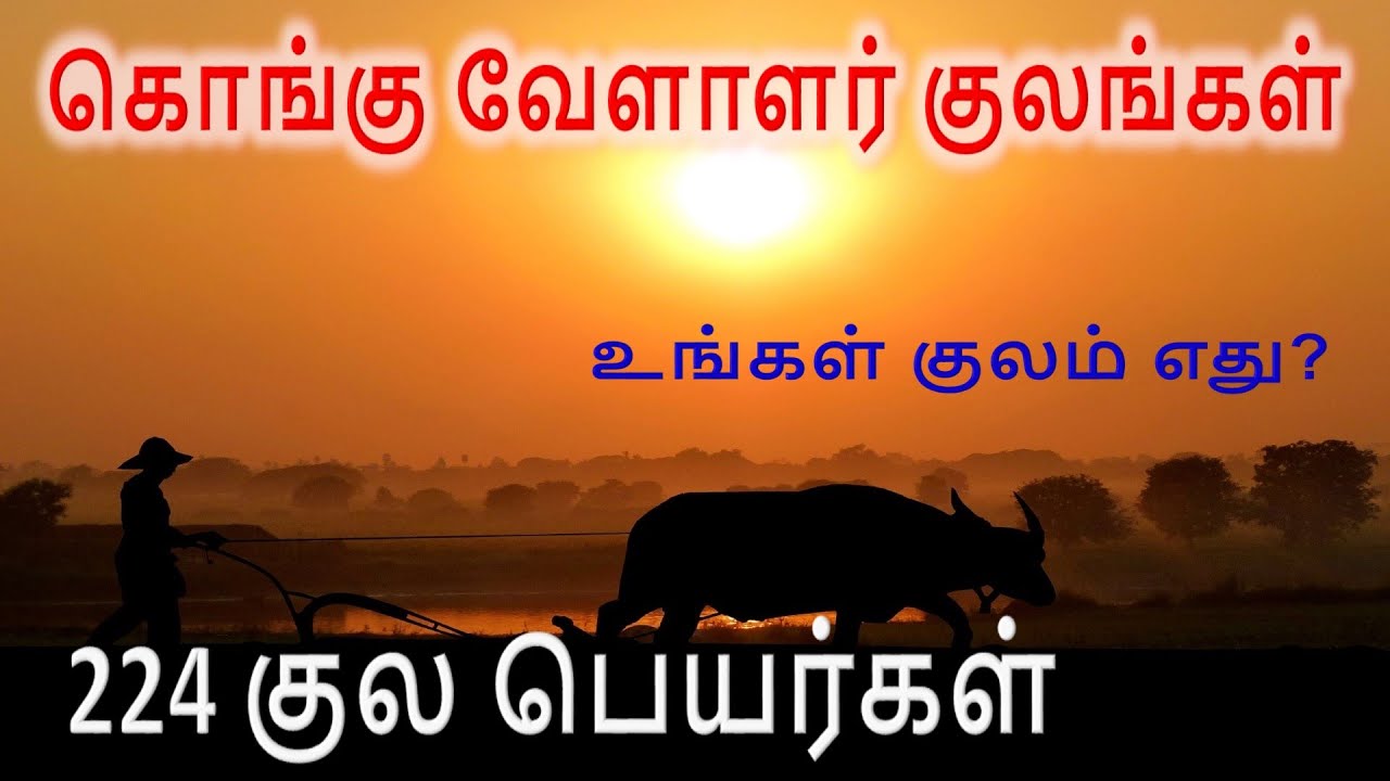 கொங்கு வேளாளர் குல பெயர்கள் | குலங்களின் தொகுப்பு | Kongu vellalar kulam list