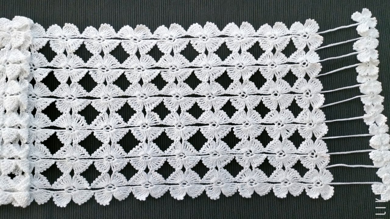 Crochet 😍ပု၀ါထိုးနည်းအကွက်  (32)