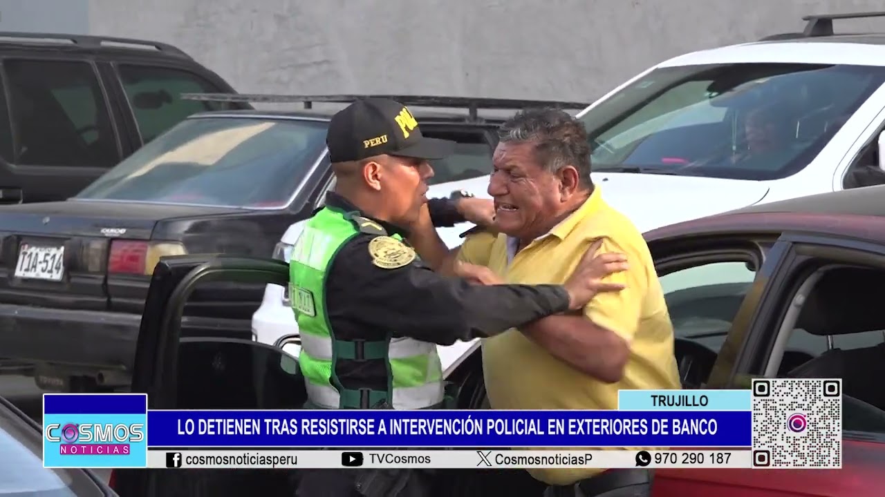 Trujillo: lo detienen tras resistirse a intervención policial en exteriores de banco