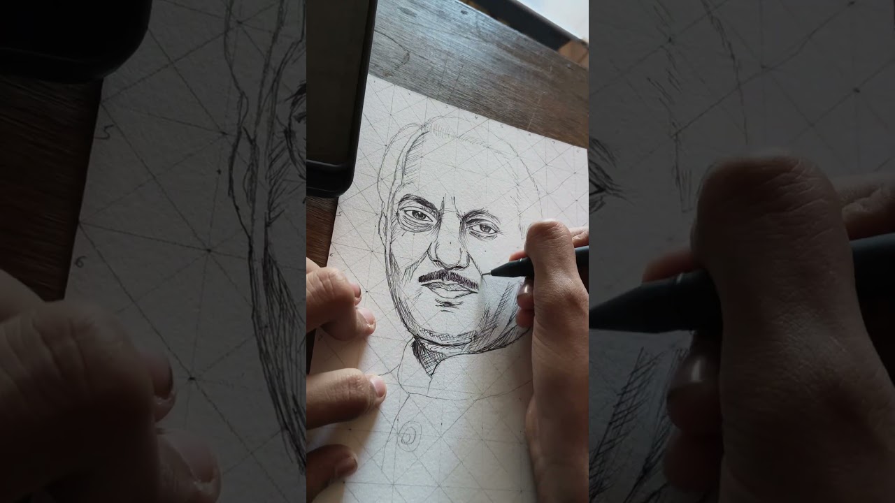 Sketching Ajit Dada! 🖋️ A notebook tribute. Rate it 1-10! #AjitPawar #Art #Sketch #Dada
