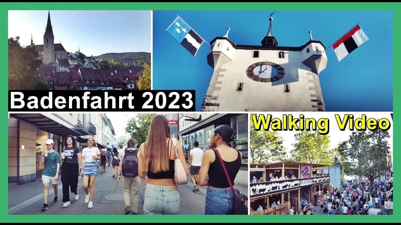 Grosser Rundgang an der Badenfahrt 2023 (Stadt Baden, Aargau) Das Volksfest beginnt