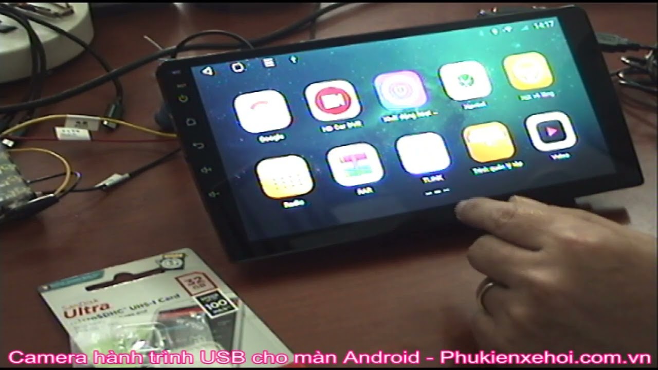 Camera hành trình cổng usb cho màn hình Android, hướng dẫn lắp đặt camera hành. Noithatxehoi.com.vn