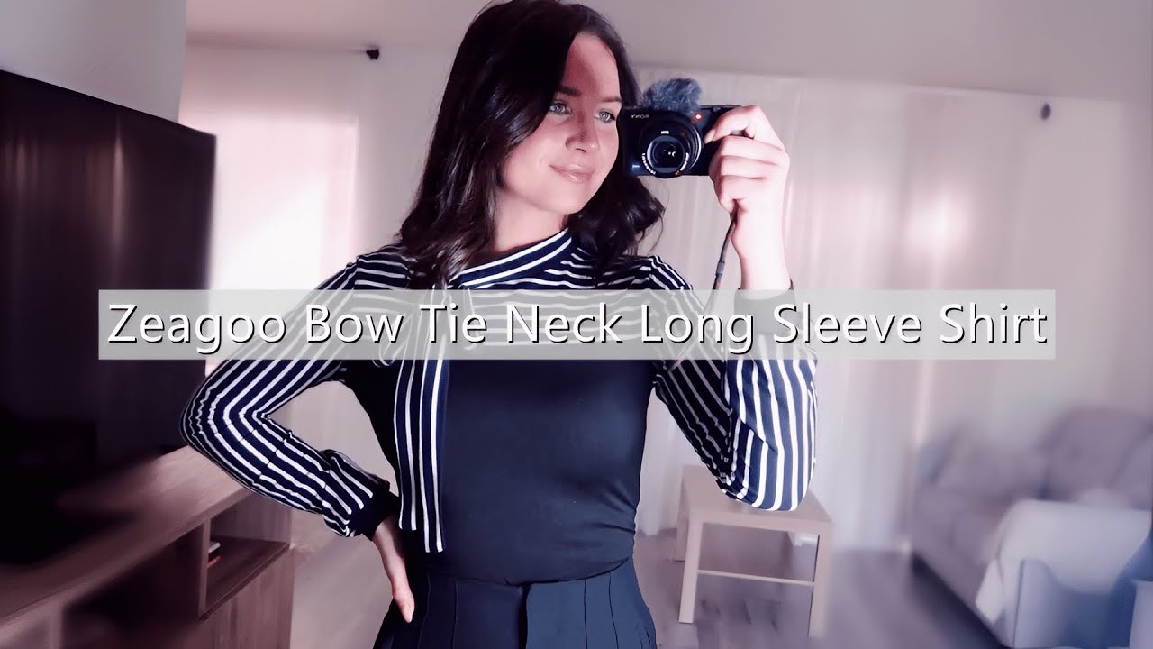 Zeagoo Bow Tie Neck Long Sleeve Shirts |  Zeagoo Women's Fashion