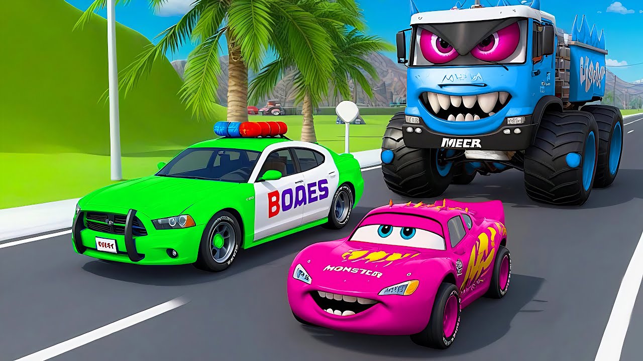 Can Police Car and Mcqueen save the city? Who will be the hero?