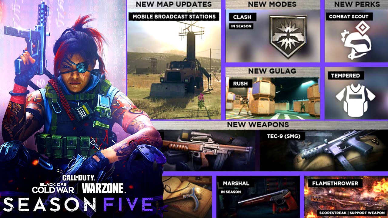 Warzone Season 5 Roadmap | New Weapons, Perks, Gulag, Event & More!