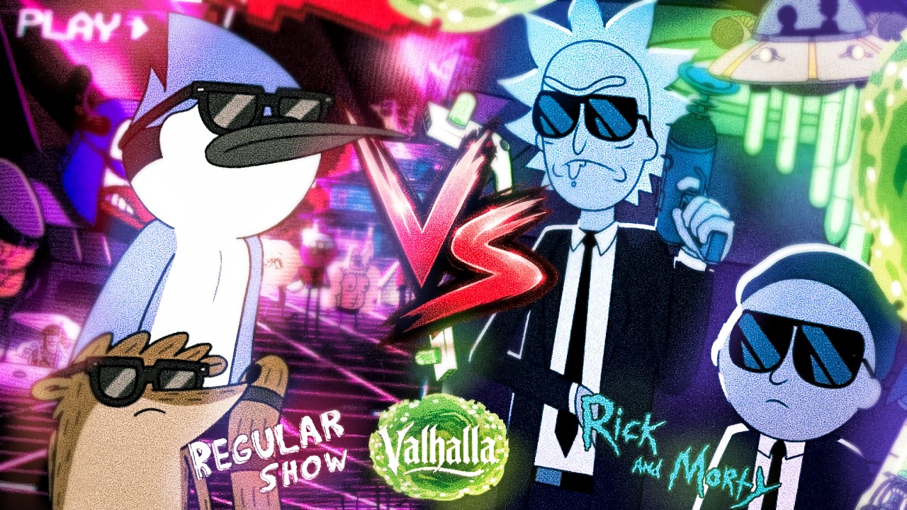 Rick e Morty VS. Mordecai e Rigby | Valhalla [Part. @Rex777]