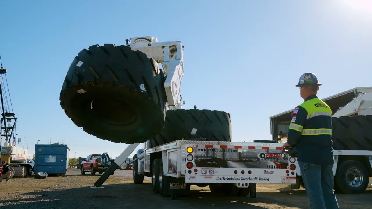 Stellar Large OTR Tire Service Trucks & Tire Manipulators