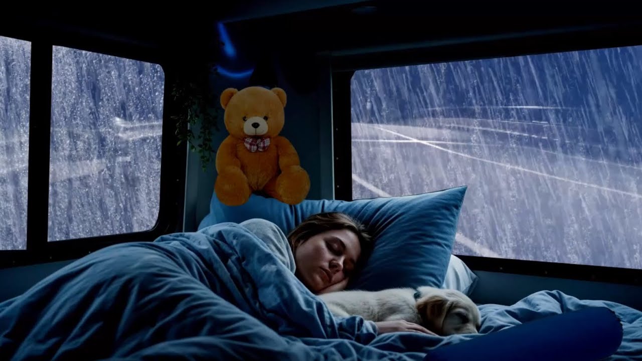 Heavy Rain Night Drive in Car 🚗🌧️ Relaxing Rain Ambience for Sleep, Study and Calm Mind