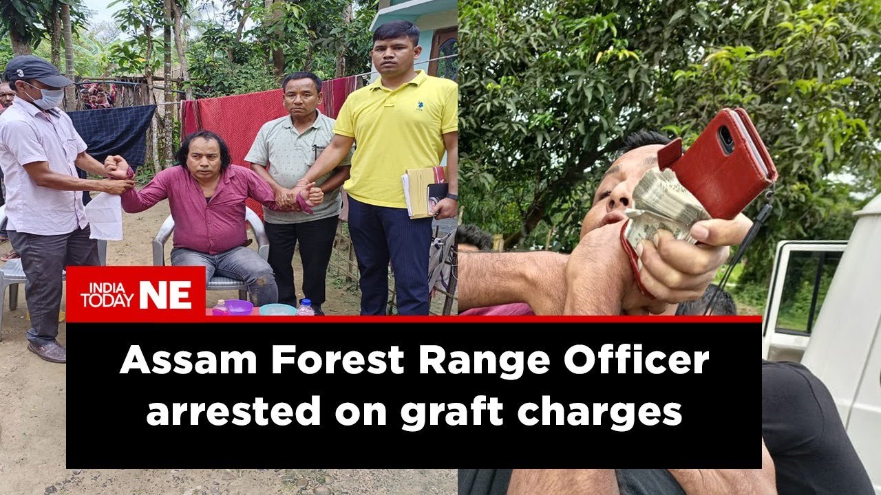 Assam Forest Range officer arrested following a chase for 1 km by sleuths of Anti-corruption team